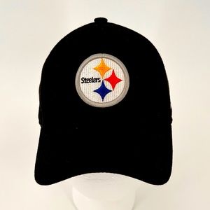 Pittsburgh Steelers Hat Cap Adjustable New Era 9Forty Black NFL Youth EUC